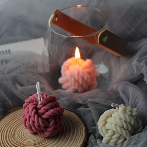 New Yarn Ball Roll Candle Mold DIY Handmade Wax Aromatherapy Car Home Decoration Resin Mold Plaster Mould Fondant Tools