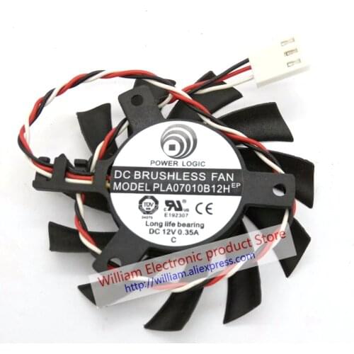 Original PLA07010B12H DC12V 0.35A diameter 6.5CM pitch 4.0CM graphics card cooling fan