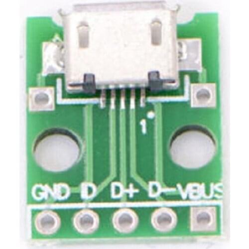 5pcs B Type PCB Converter MIni USB to DIP Adapter 5pin Female Connector