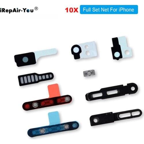10XFull Set Anti-Dust Mesh For iPhone 11 pro max XS Max XR XS X 8 7 6s 6 Plus 5s Earpiece Speaker Microphone Anti Dust Mesh Net