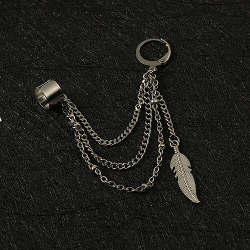 1 pc Punk Stainless Steel Earrings Men Gothic Street Hip Hop Ear Earrings for Women Jewelry 2020 Trend Clip on Earrings kolczyki