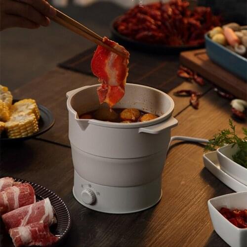 Folding electric cooking pot travel portable small mini multi-function dormitory electric hot pot magic 220V