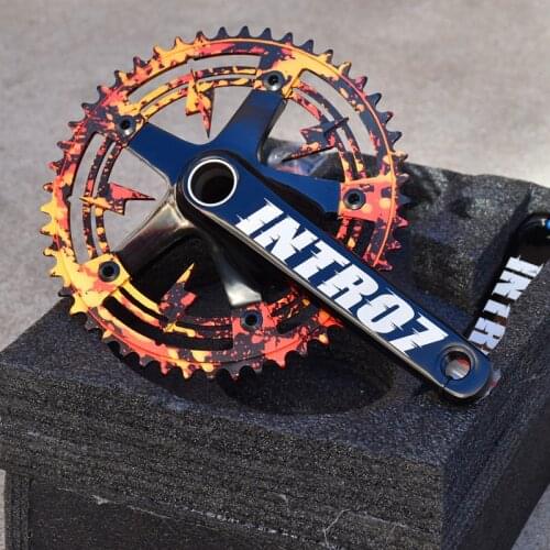 Intro7 144BCD 49T Personalized Paint Single Speed CNC 7075 Alloy Crankset Fixed Gear Bike High Quality Crank With Bottom Bracket