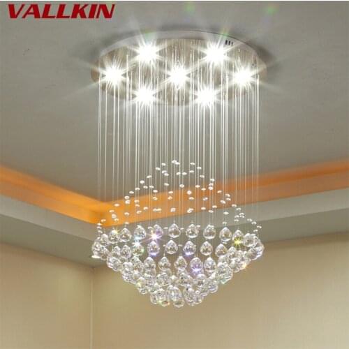Modern LED Crystal Chandeliers Lighting Fixture Ceiling Chandelier Pendant Lamps Chandelier Indoor Deco Hanging Lamp for Home