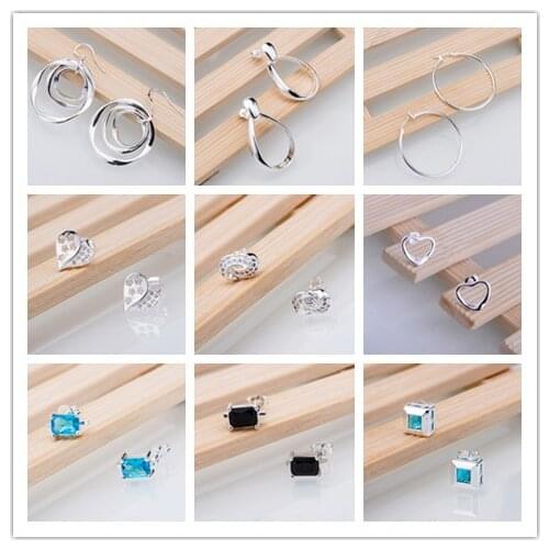 Errings shiny silver plated earrings jewelry for women silver earrings JBWUFIMU