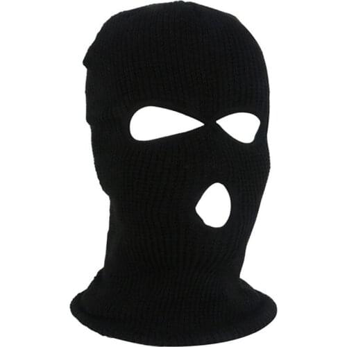 Halloween 3-Hole Knitted Full Face Cover Winter Warm Neon Balaclava Mask Hat