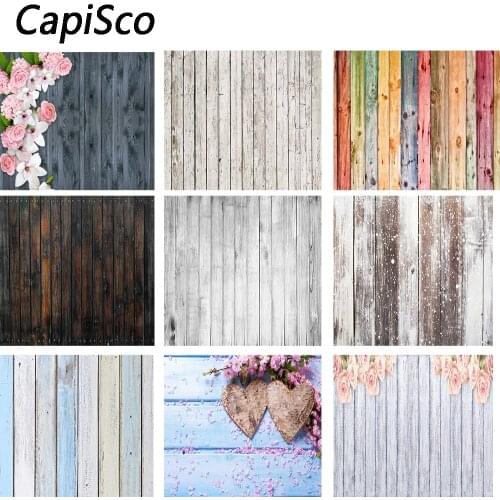 Capisco Colour Wood Floor Photography Backdrops Newborn Photo Booth Backgrounds for Photographers Studio Vinyl Photophone Floors