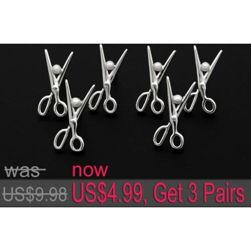 3 Pairs Pearls Stud Earrings Cute Scissor Earings Women Parel Oorbel Boucle D'oreille Perlen Ohrringe Kolczyki Perel Kupe E2711