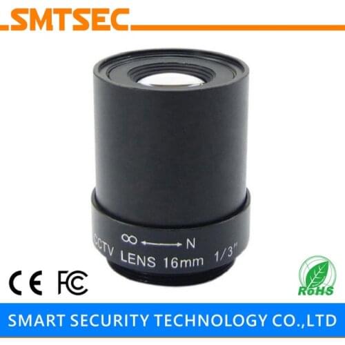 16mm 1/3" CS Mount F1.2 IR Fixed Lens for Box, Bullet CCTV HD IP Camera 20 Degree View Angle (SL-1612F )