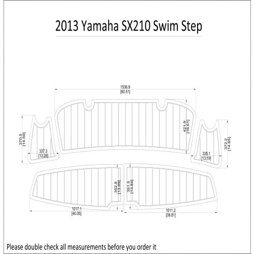 2013 Yamaha SX210 Swim Step Pad Boat EVA Teak Decking 1/4" 6mm