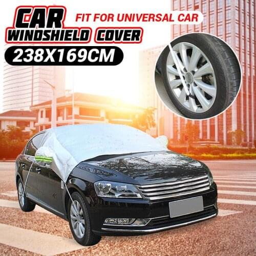 238x169cm Car Winter Cover Windshield Snow Sun Shade Waterproof Protector Cover Car Front Sunshade Windscreen Cover