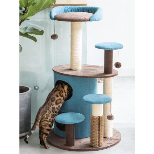 256 Cat Climbing Frame Cats Nest Integral Material Cat Tree Sisal Cat Grabbing Plate Cat Climbing