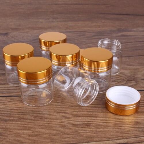 3pcs 20ml 37*40mm Glass Bottles Perfume Bottle with Golden Caps Storage Jars Pill Container Refillable bottle for Wedding Favors