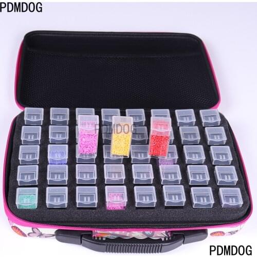 40/54 Bottles Diamond Painting Cross Stitch Accessories Tool Box Container Diamond Storage Bag Case 5D Embroidery Mosaic Kits