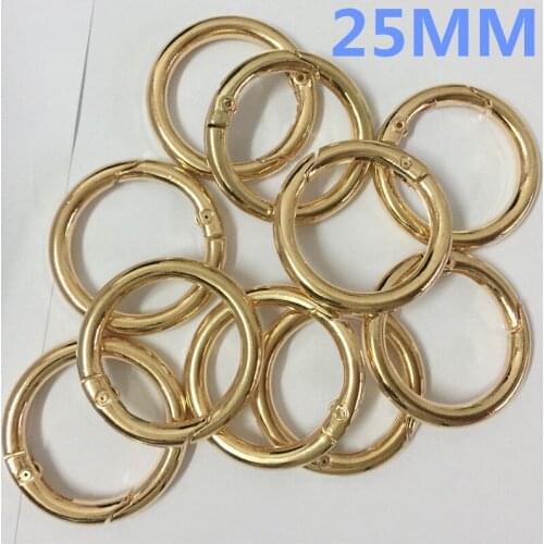5pcs 25mm/1''in D O Ring Openable Keyring Leather Bag Belt Strap Dog Chain Buckle Snap Clasp Clip Trigger Sewing Accessories DIY