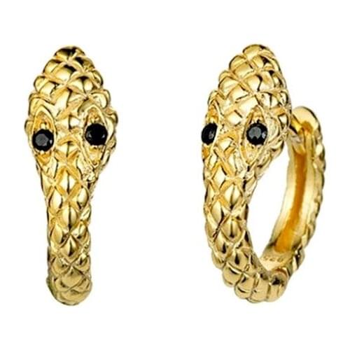 925 Sterling Silver Small Hoop Earrings for Women Simple Gold Silver color Round Earrings Chain /Snake Circle Earrings Jewelry