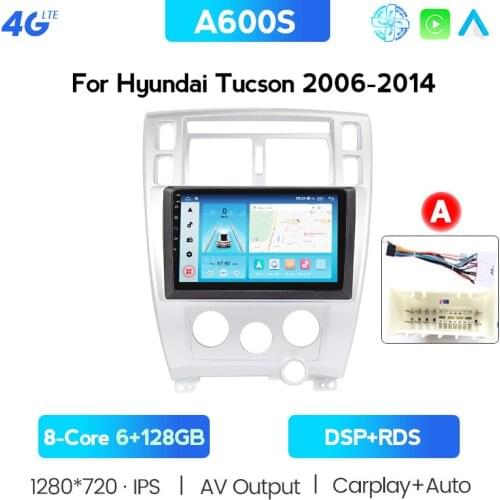 2 din Android 10.0 Car video 2.5D 9inch GPS navigation car radio Bluetooth multimedia player stereo for Hyundai Tucson 2006-2013