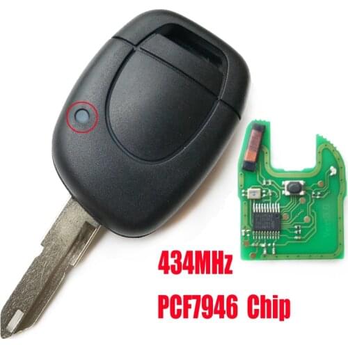 Hanzsy 434MHz Car Remote Key For Renault Master Kangoo Clio Twingo Auto smart key with PCF7946 Chip NE72 Blade