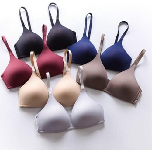Non-Wired Everyday Bra Seamless Push Up Plus Size Bra For Women Sport Bralette Female Lingerie Lightly Padded T-Shirt Bra