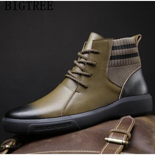 Chelsea Boots Men Boots Genuine Leather Ankle Boots Men Winter Shoes Men Zapatos De Hombre Chaussure Homme Botas Hombre Ayakkabı