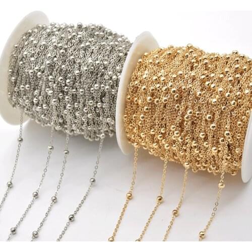 1 Meter Copper Plating Link Clip Beads Chains For Necklace Bracelet DIY Handmade Accessories Jewelry Making Components Crafts