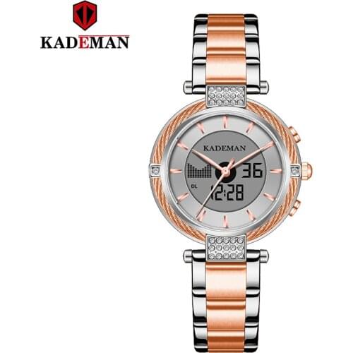 KADEMAN Women Watches LCD Luxury New Gifts Lady Digital Watch Fashion Girl TOP Brand Bracelet Elegant Female Business Wristwatch