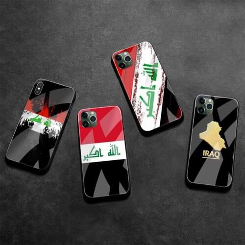 Iraqi Iraq National Flag Passport Phone Case Tempered Glass For iPhone 12 Pro Max Mini 11Pro XR XS MAX 8 X 7 6S 6Plus SE20 cover