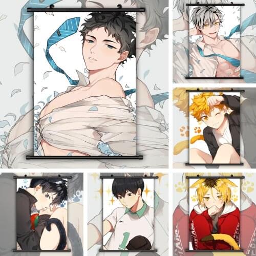 Haikyuu!! YAOI Neko HD Print Wall Poster Scroll