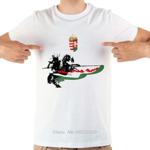 Hungary Cavalry Knight Artistic T Shirt Men Summer New White Casual Homme Cool Hungarian Hussar Tshirt