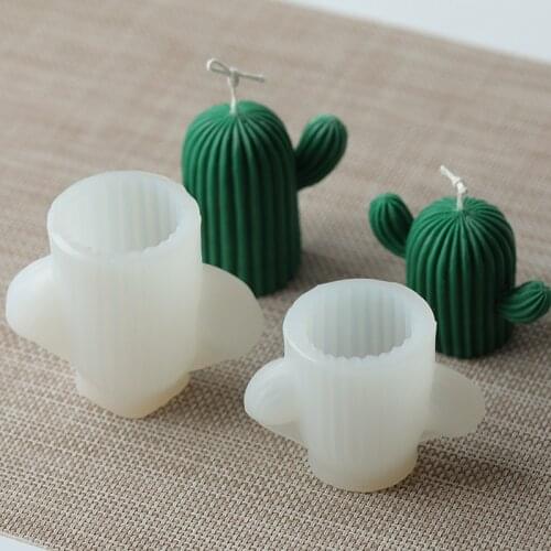 Simulation Cactus Candle Mold DIY Material Soy Wax for Candles Silicone Molds for Crafts 3D Home Decorative Candles Moulds