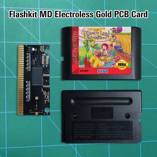 Mcdonalds Treasure Land Adventure - Flashkit MD Electroless Gold PCB 16 bit MD Games Cartridge For MegaDrive Genesis console