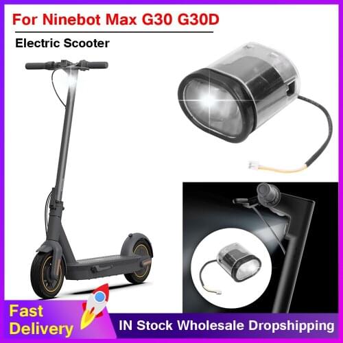 Waterproof Headlight Assembly Kit For Ninebot MAX G30 Electric Scooter Skateboard Head Lamp Front Headlamp Headlight Light Parts