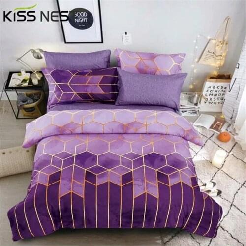 3d Geometric Style Beding Set,Duvet Cover 220x240,200x200,Twin Size Bedding,Nordic Bed Cover 150,Queen King (No Sheet) Purple