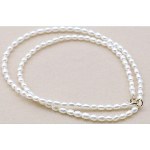 New Fashion Simple Joker Mini Rice Natural Freshwater Pearl Clavicle Chain Short Neck Necklace