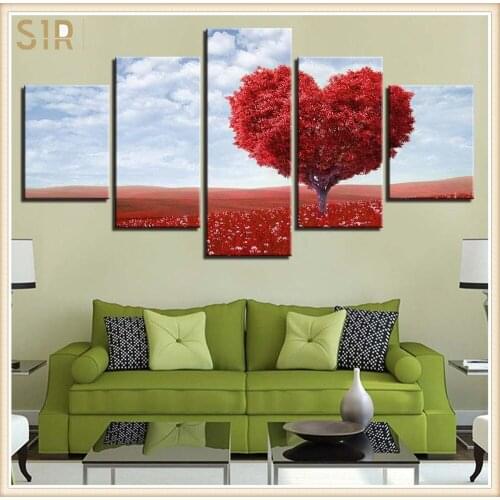 Beautiful Scenery HD Printed 5 Piece Canvas Art Scenery Painting Wall Pictures for Living Room Home Decor Anime Poster Wall Art