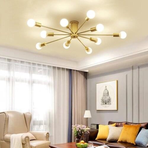 Creative bedroom ceiling light modern restaurant ceiling lamp Iron art living room LED E 27 AC 110V AC 220V light fixture