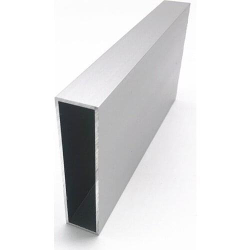 100mm*25mm*2mm square tube aluminum alloy hollow pipe rectangle straight duct vessel 100/200/300/400/500/550mm length