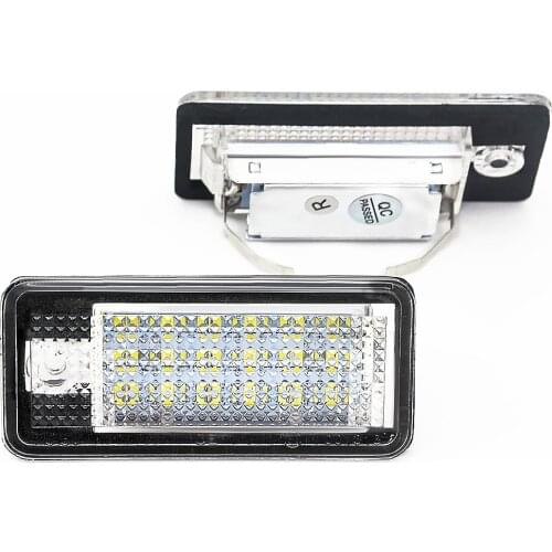 18 LED 6000K License Number Plate Light Lamp For Audi A3 S3 A4 S4 B6 B7 A6 S6 A8 Q7 NO Canbus Error