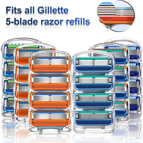 Shaving Blades Fit Gillette Fusion 5 Manual Shaver High Quality Razor Heads Cassettes Mens Machine for Safety