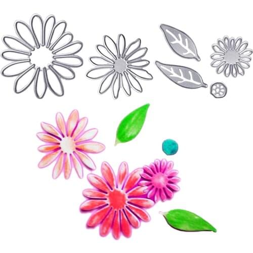 New 2018 Flowers Cutting Metal Dies Leaves For Scrapbooking Die Cuts Stencils For Card Embossing Background Frame Craft dies