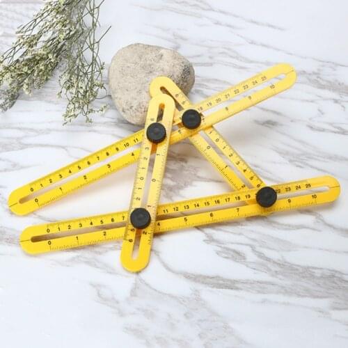 Multifunction Folding Ruler Plastic Activities Four Folding Ruler Multi-angle Ruler Aluminum Measuring Tools