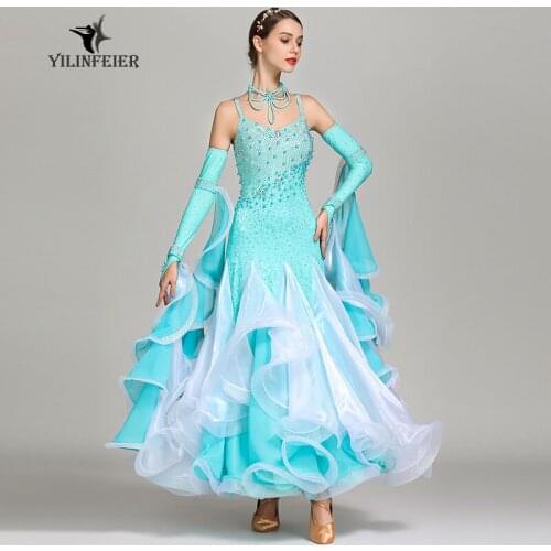 New ballroom dance competition dress dance ballroom waltz dresses standard dance dress women ballroom dress S7024