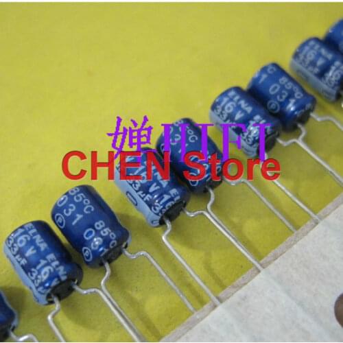 20PCS Original Malaysia ELNA RC3 16V33UF 5X7MM audio electrolytic capacitor 33uF/16V blue robe 33uf 16v Ultra small volume