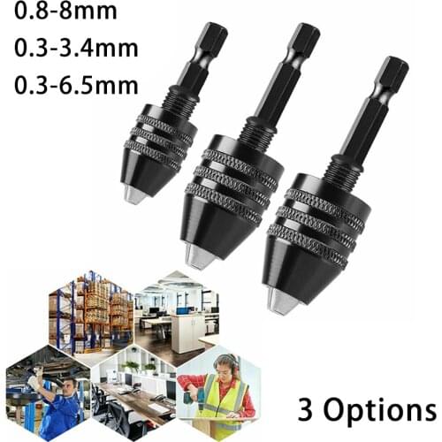 1/4" Hex Shank Keyless Drill Chuck Conversion Hex Shank Adapter Drill Bit Quick Change Driver Quick Change Conveter Adapters