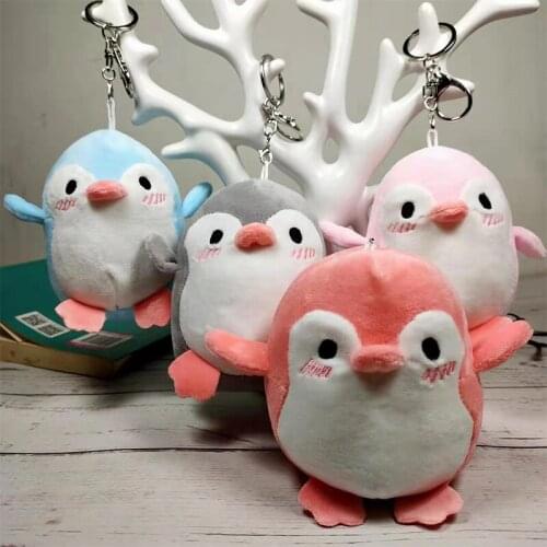 Cute12cm plush penguin Favorite Fashion doll Keychain bag decoration soft good quality christmas festival gift kid friend