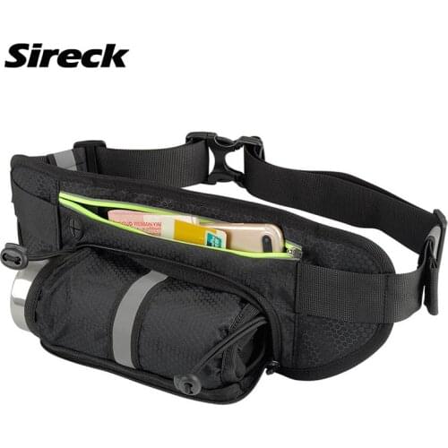 Sireck Running Bag Sports Water Bottle Holder Running Belt Waist Bag Waterproof Fanny Pack Men Women Sport Gym Fitness Run Bag