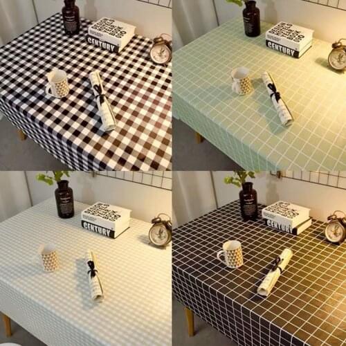 Woven Table Cloth PVC Waterproof Oilproof Dining Tablecloth Kitchen Decorative Rectangular Coffee Cuisine Party Table Cover Map