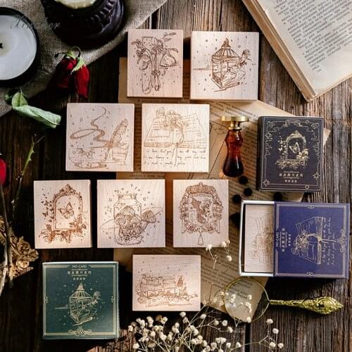 Vintage Magic plants ginkgo butterfly stamp DIY wooden rubber stamps for scrapbooking stationery scrapbooking standard stamp