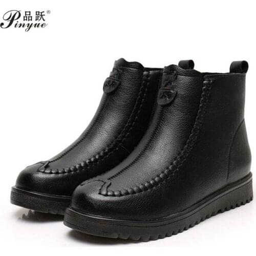 Women Boots Unisex Couples Snow Boots Women Ankle Shoes Ladies Boots Waterproof Shoes Keep Warm Mother Casual Boots