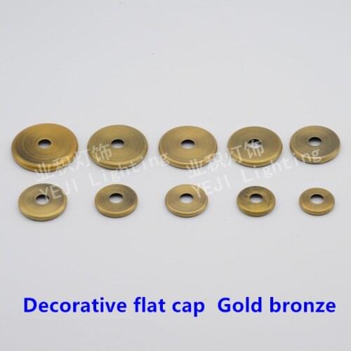 Gold bronze Straight pipe cap flat cap Hollow tube cover Suitable for table lamps floor lamps candle lamp Lighting Accessories